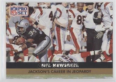 1991 Pro Set - [Base] #346 - NFL Newsreel - Jackson's Career in Jeopardy