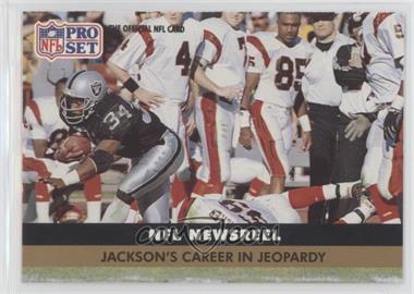 1991 Pro Set - [Base] #346 - NFL Newsreel - Jackson's Career in Jeopardy