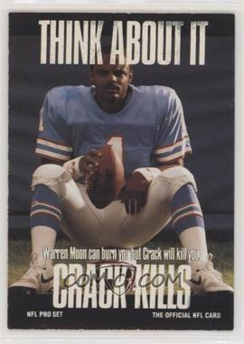 1991 Pro Set - [Base] #370.1 - Think About It - Warren Moon (Small Text on Back) [EX to NM]
