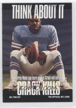 1991 Pro Set - [Base] #370.1 - Think About It - Warren Moon (Small Text on Back)