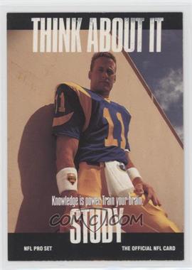 1991 Pro Set - [Base] #374.1 - Think About It - Jim Everett (Small Text on Back)