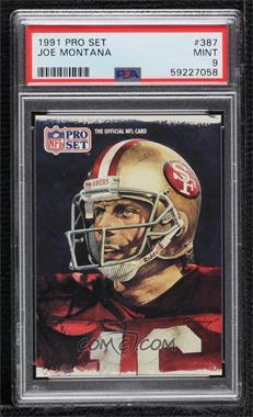 1991 Pro Set - [Base] #387 - All-NFC Team - Joe Montana [PSA 9 MINT]