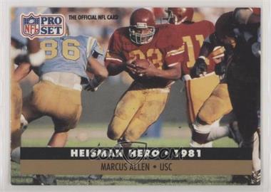 1991 Pro Set - [Base] #45 - Heisman Hero - Marcus Allen [EX to NM]