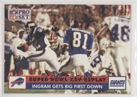 Super Bowl XXV Replay - Ingram Gets Big First Down