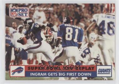 1991 Pro Set - [Base] #50 - Super Bowl XXV Replay - Ingram Gets Big First Down
