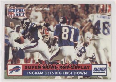 1991 Pro Set - [Base] #50 - Super Bowl XXV Replay - Ingram Gets Big First Down