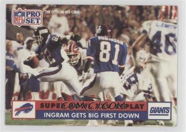 1991 Pro Set - [Base] #50 - Super Bowl XXV Replay - Ingram Gets Big First Down