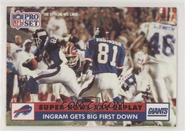 1991 Pro Set - [Base] #50 - Super Bowl XXV Replay - Ingram Gets Big First Down