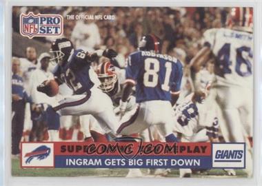 1991 Pro Set - [Base] #50 - Super Bowl XXV Replay - Ingram Gets Big First Down [EX to NM]