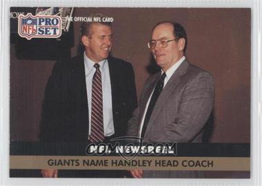 1991 Pro Set - [Base] #685 - NFL Newsreel - Giants Name Handley Head Coach