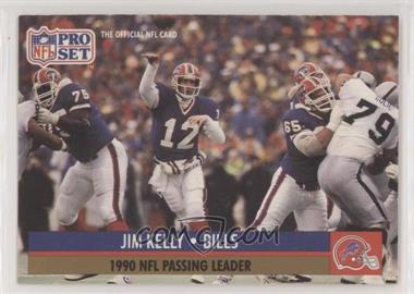 1991 Pro Set - [Base] #8.2 - League Leader - Jim Kelly (NFLPA Logo on back)