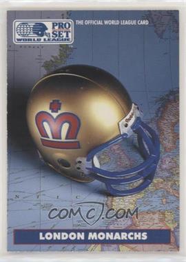 1991 Pro Set - WLAF Helmets #4 - London Monarchs (WLAF) Team