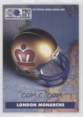 1991 Pro Set - WLAF Helmets #4 - London Monarchs (WLAF) Team