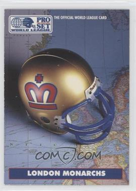 1991 Pro Set - WLAF Helmets #4 - London Monarchs (WLAF) Team