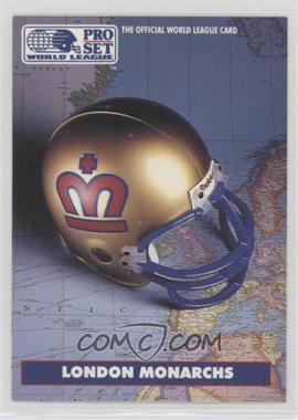 1991 Pro Set - WLAF Helmets #4 - London Monarchs (WLAF) Team