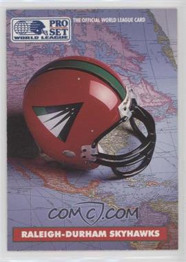 1991 Pro Set - WLAF Helmets #8 - Raleigh-Durham Skyhawks (WLAF) Team