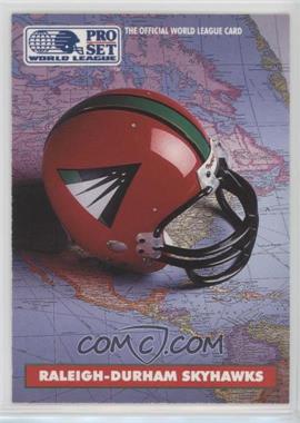 1991 Pro Set - WLAF Helmets #8 - Raleigh-Durham Skyhawks (WLAF) Team