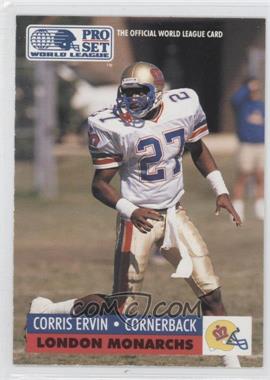 1991 Pro Set - WLAF Inserts #13 - Corris Ervin