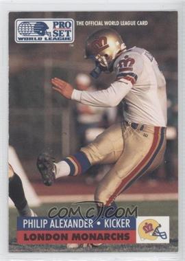 1991 Pro Set WLAF - [Base] #71 - Philip Alexander