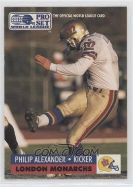 1991 Pro Set WLAF - [Base] #71 - Philip Alexander