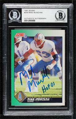 1991 Score - [Base] #256 - Mike Munchak [BAS BGS Authentic]