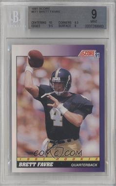 1991 Score - [Base] #611 - Brett Favre [BGS 9 MINT]