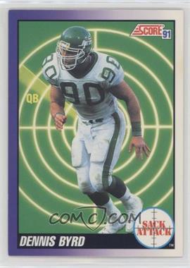 1991 Score - [Base] #659 - Sack Attack - Dennis Byrd [EX to NM]