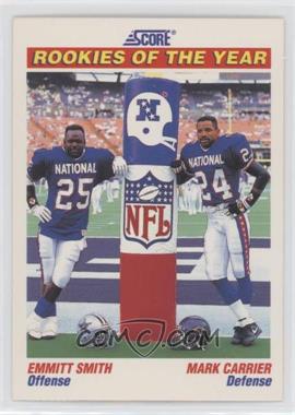 1991 Score - [Base] #675 - Award Winners - Emmitt Smith, Mark Carrier