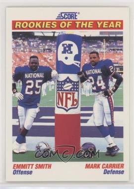 1991 Score - [Base] #675 - Award Winners - Emmitt Smith, Mark Carrier