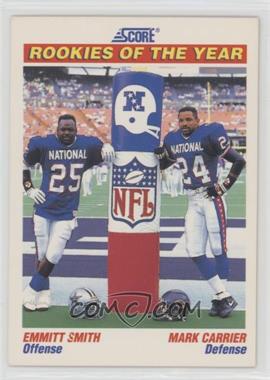 1991 Score - [Base] #675 - Award Winners - Emmitt Smith, Mark Carrier