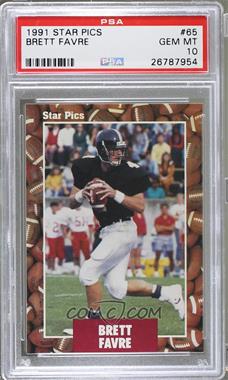 1991 Star Pics - [Base] #65 - Brett Favre [PSA 10 GEM MT]