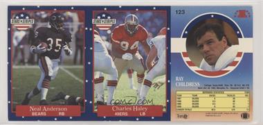 1991 Stars 'n Stripes - Promo Panel #123 - Neal Anderson, Charles Haley, Ray Childress [Noted]