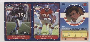 1991 Stars 'n Stripes - Promo Panel #123 - Neal Anderson, Charles Haley, Ray Childress [Noted]