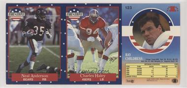 1991 Stars 'n Stripes - Promo Panel #123 - Neal Anderson, Charles Haley, Ray Childress [Noted]