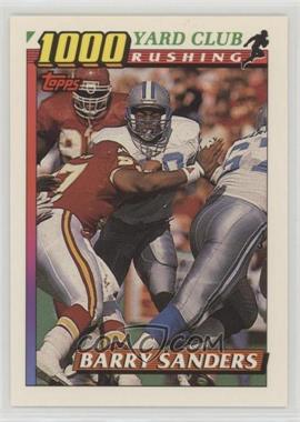 1991 Topps - 1000 Yard Club #2 - Barry Sanders [EX to NM]