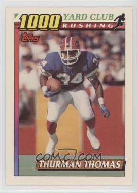1991 Topps - 1000 Yard Club #3 - Thurman Thomas