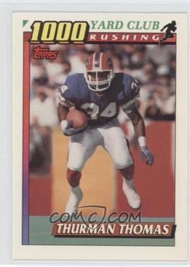 1991 Topps - 1000 Yard Club #3 - Thurman Thomas