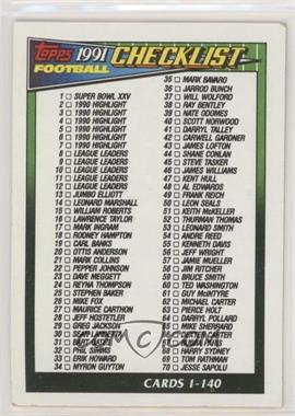 1991 Topps - [Base] #656 - Checklist