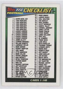 1991 Topps - [Base] #656 - Checklist