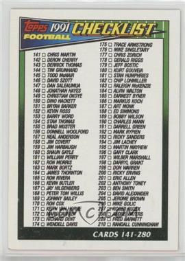 1991 Topps - [Base] #657 - Checklist