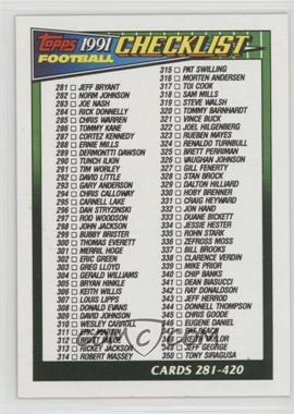 1991 Topps - [Base] #658 - Checklist