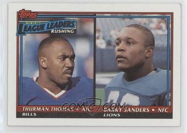 1991 Topps - [Base] #9 - League Leaders - Thurman Thomas, Barry Sanders
