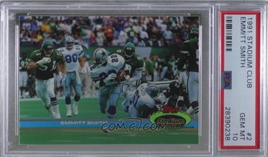 1991 Topps Stadium Club - [Base] #2 - Emmitt Smith [PSA 10 GEM MT]