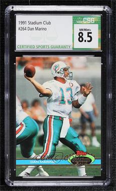 1991 Topps Stadium Club - [Base] #264 - Dan Marino [CSG 8.5 NM/Mint+]