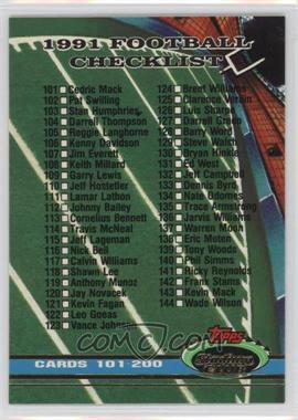 1991 Topps Stadium Club - [Base] #497 - Checklist