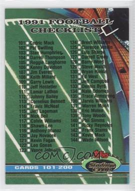 1991 Topps Stadium Club - [Base] #497 - Checklist