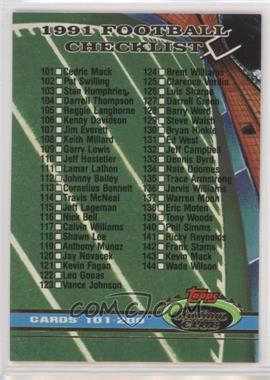 1991 Topps Stadium Club - [Base] #497 - Checklist