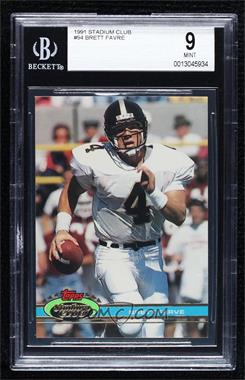 1991 Topps Stadium Club - [Base] #94 - Brett Favre [BGS 9 MINT]