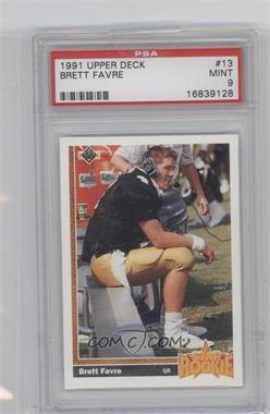 1991 Upper Deck - [Base] #13 - Brett Favre [PSA 9 MINT]