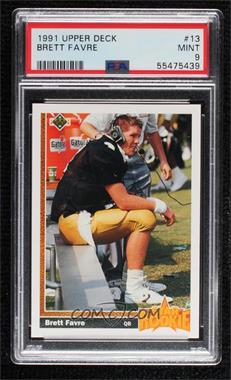 1991 Upper Deck - [Base] #13 - Brett Favre [PSA 9 MINT]